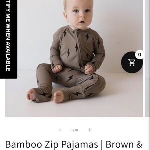 Baby Lightning Bolt One Piece Pajama - Gray